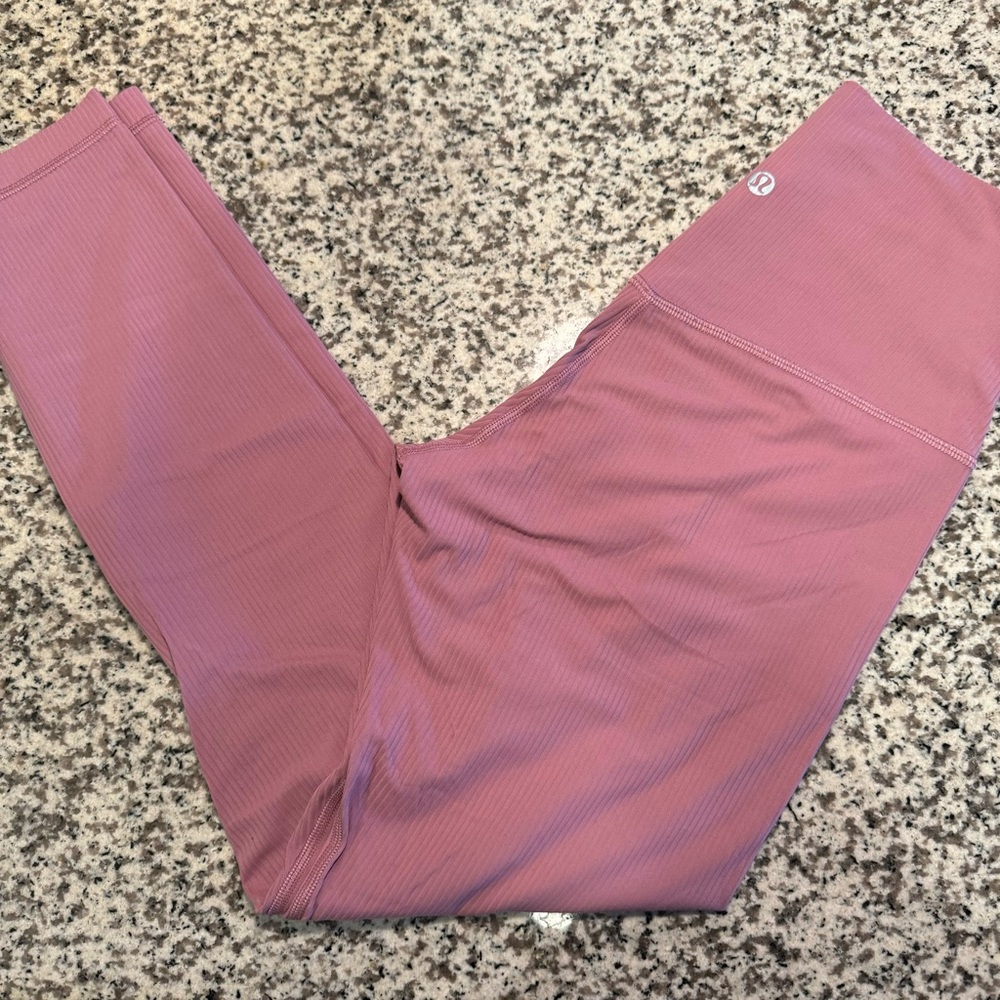 Lululemon Align High-Rise Ribbed Leggings - 25” - Velvet Dust - Size 6